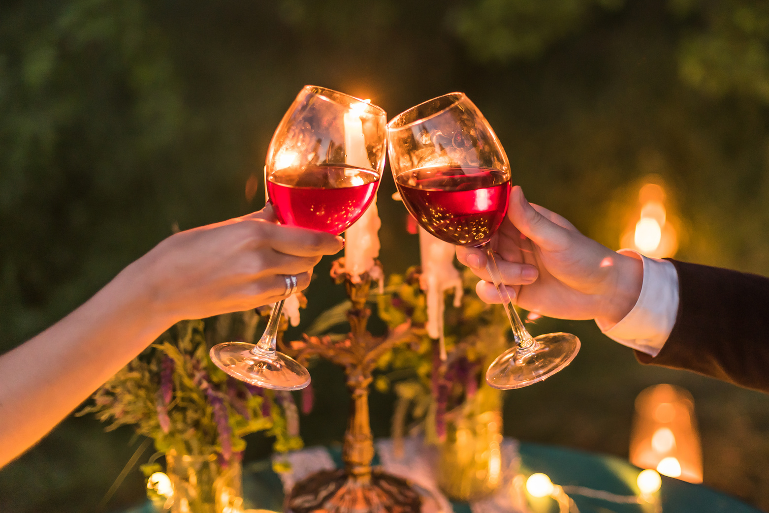 Couple Toasting Wine 